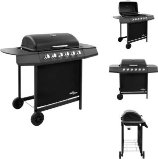 vidaXL Gasbarbecue 6 branders zwart review