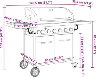 vidaXL Gasbarbecue