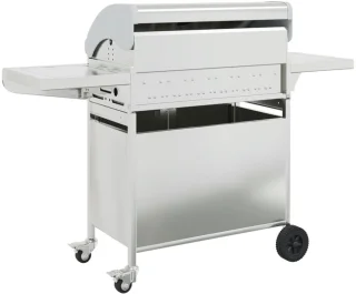 vidaXL Gasbarbecue roestvrij staal zilverkleurig
