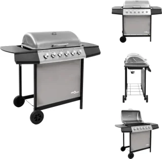 De vidaXL Gasbarbecue Zwart/Zilver in één oogopslag