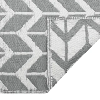 vidaXL Jacquard Tuintapijt 160x230 cm Grijs