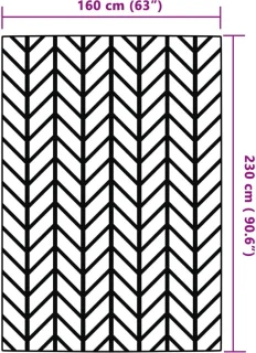 vidaXL Jacquard Tuintapijt 160x230 cm Grijs