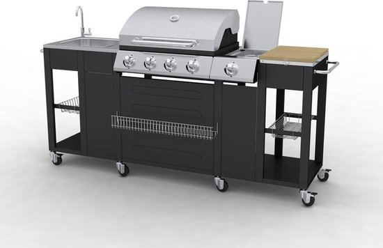 vidaXL Montana buitenkeuken barbecue 4 branders review