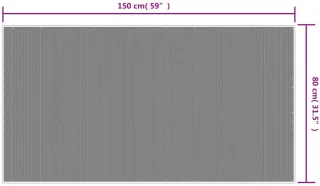 vidaXL Omkeerbaar Buitenkleed 80x150 cm Grijs/Wit