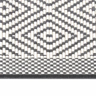 vidaXL Omkeerbaar Buitenkleed 80x150 cm Grijs/Wit