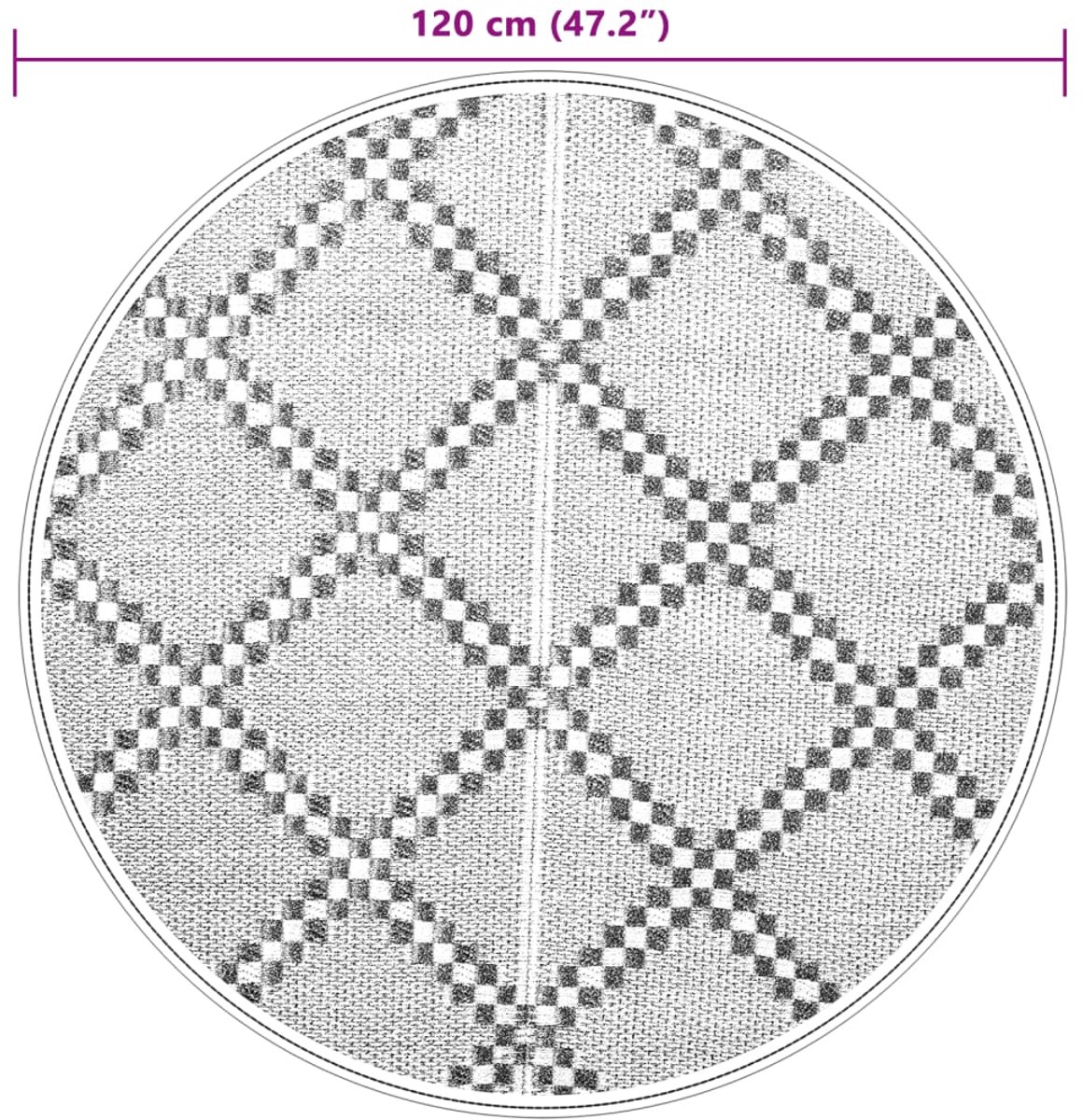Wat vinden we goed aan de vidaXL Rond Buitenkleed 120 cm Bruin Polypropyleen