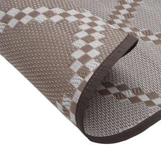 vidaXL Rond Buitenkleed 120 cm Bruin Polypropyleen