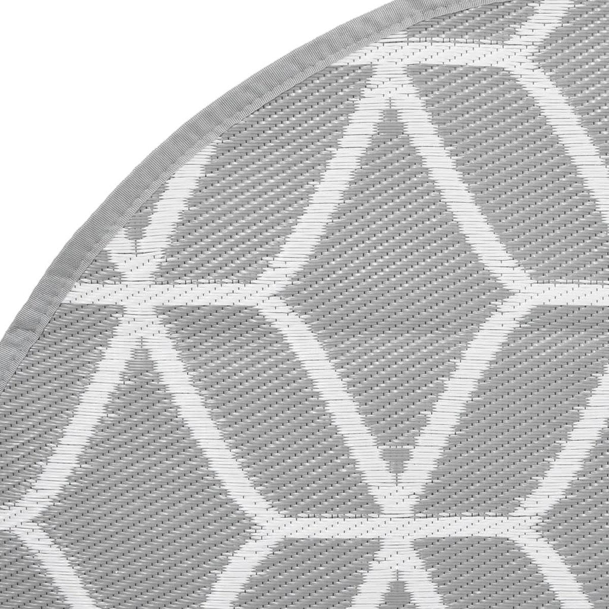 Wat vinden we goed aan de vidaXL Rond Buitenkleed 160 cm Grijs Polypropyleen