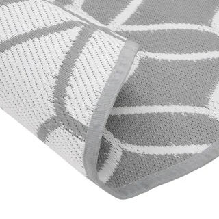 vidaXL Rond Buitenkleed 160 cm Grijs Polypropyleen