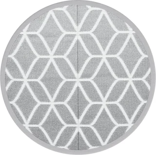 vidaXL Rond Buitenkleed 160 cm Grijs Polypropyleen