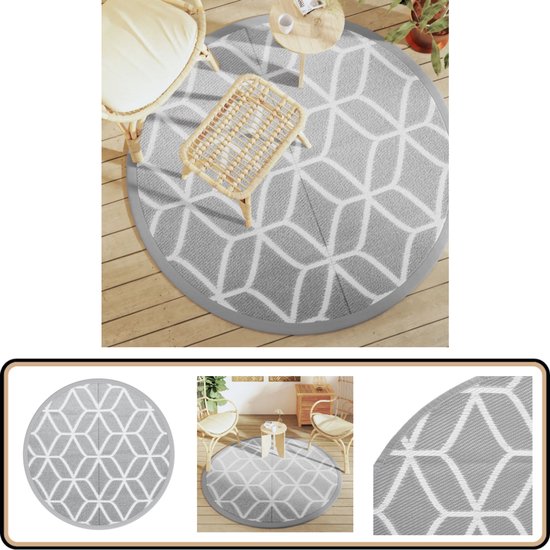 vidaXL Rond Buitenkleed 160 cm — stijlvol weerbestand buitenaccessoire