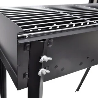 vidaXL Staande houtskoolbarbecue vierkant 75x28 cm