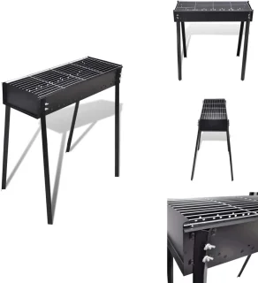 vidaXL Staande houtskoolbarbecue vierkant 75x28 cm