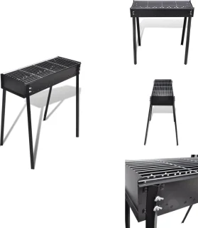 vidaXL Staande vierkante houtskoolbarbecue 75x28 cm