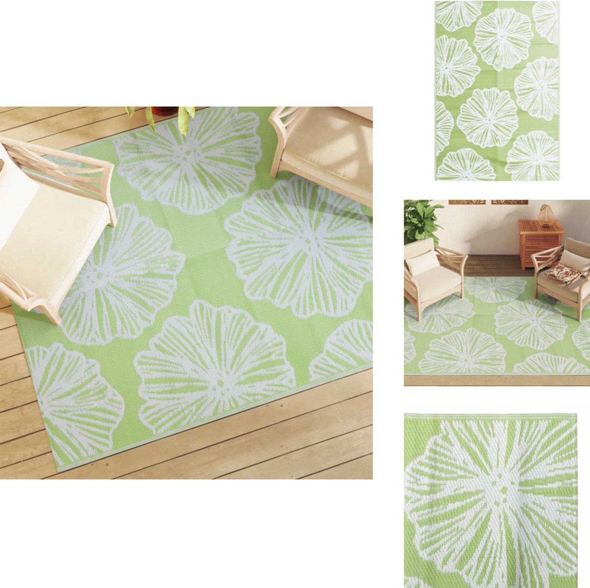 De vidaXL Tuinkleed ARAKIL 160x230 cm groen in één oogopslag