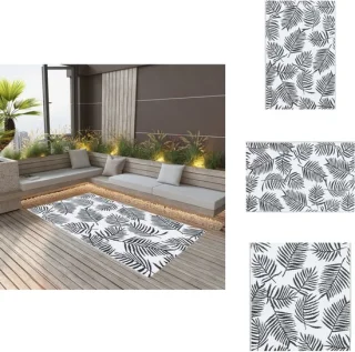 vidaXL Tuinkleed Arakil 80x150 cm wit/zwart