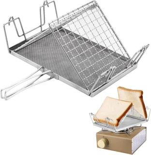 Vouwbare RVS Campingtoaster voor Gasfornuis