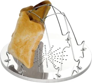 Vouwbare toaster voor kamperen 4 sneden rvs