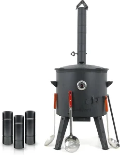 Vuuroven met kazan, 44 cm, zwart