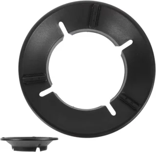 Wokpan met steun en gietijzeren ring