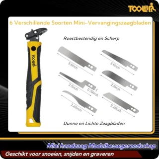 10-in-1 Modelbouw Zaagset voor Hout en DIY - Inclusief Zagen, Decoupeerbladen en Naaldvijlen