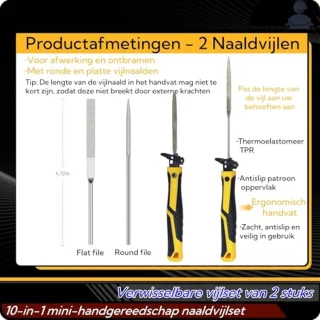 10-in-1 Modelbouw Zaagset voor Hout en DIY - Inclusief Zagen, Decoupeerbladen en Naaldvijlen