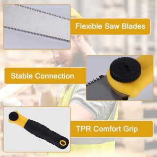 Wat vinden we goed aan de 3-pack Handzaag voor Houtbewerking - Dubbelzijdige Trekzaag met Verwisselbare Messen en Metaalzaag