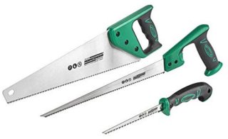 De 3-delige zaagset Hout & PVC in één oogopslag