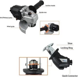 5-in-1 accu gereedschapsset - boormachine, decoupeerzaag, reciprozaag, haakse slijper en schuurmachine