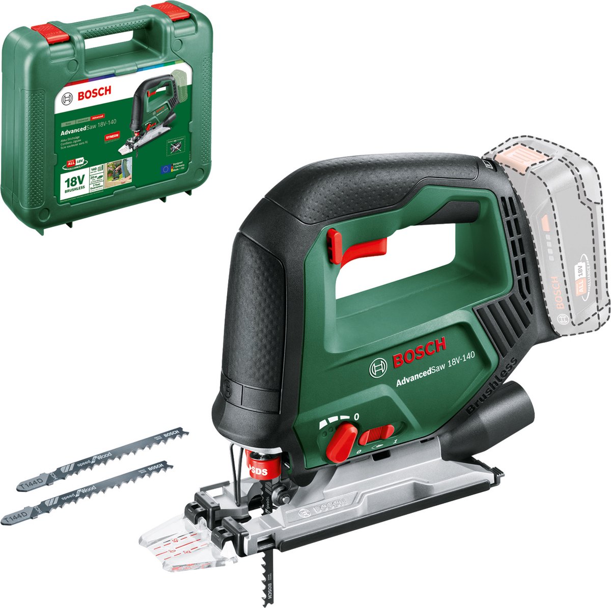Bosch AdvancedSaw 18V-140 Accudecoupeerzaag