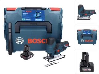 Bosch GST 12V-70 accu decoupeerzaag 12 V + accu 6.0 Ah + L-Boxx