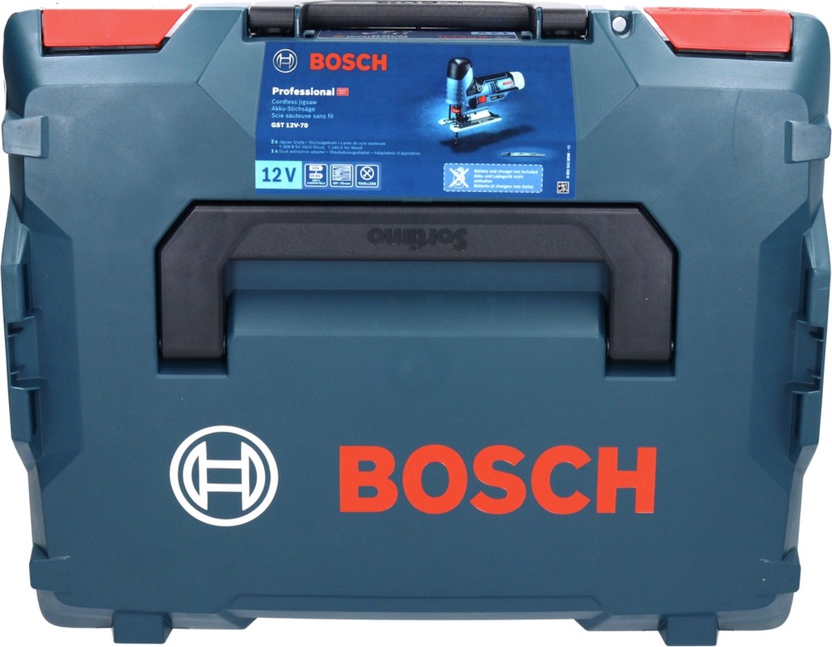 Bosch GST 12V-70 Profi Decoupeerzaag 12V met accu 3.0Ah en L-Boxx