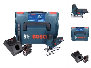 Bosch GST 12V-70 Zaag + 2x 3.0Ah Batterij + L-Boxx