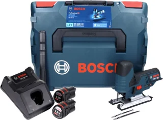 Bosch GST 12V-70 Zaag + 2x 3.0Ah Batterij + L-Boxx