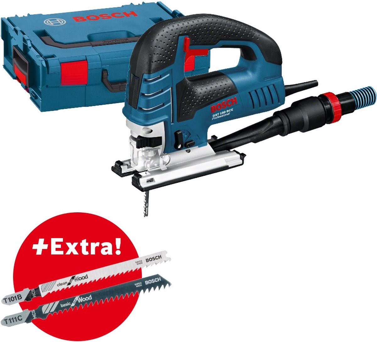 Bosch GST 150 BCE Decoupeerzaagmachine inclusief zaagbladen en accessoires