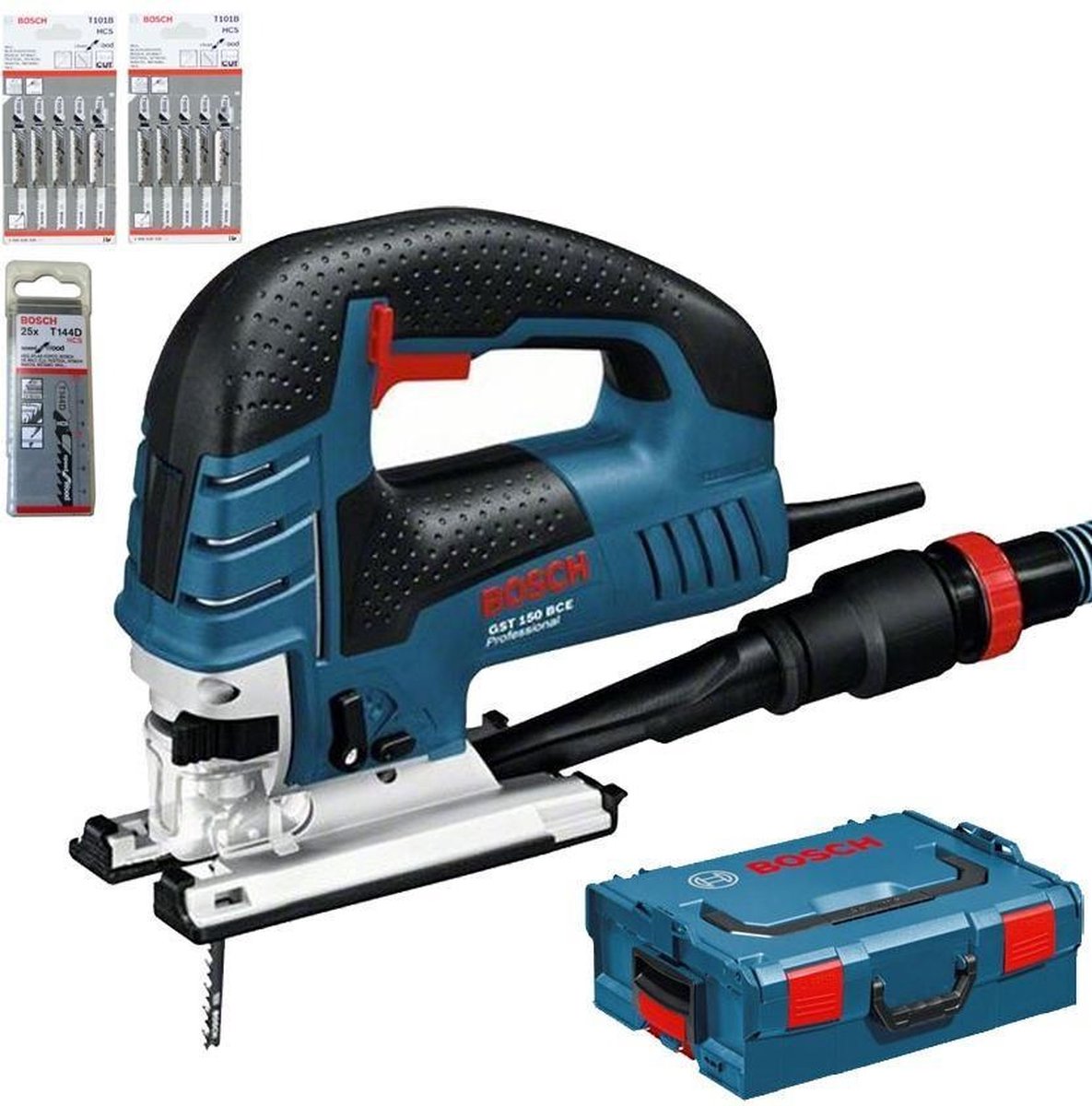 Bosch GST 150 BCE Decoupeerzaagmachine inclusief zaagbladen en accessoires
