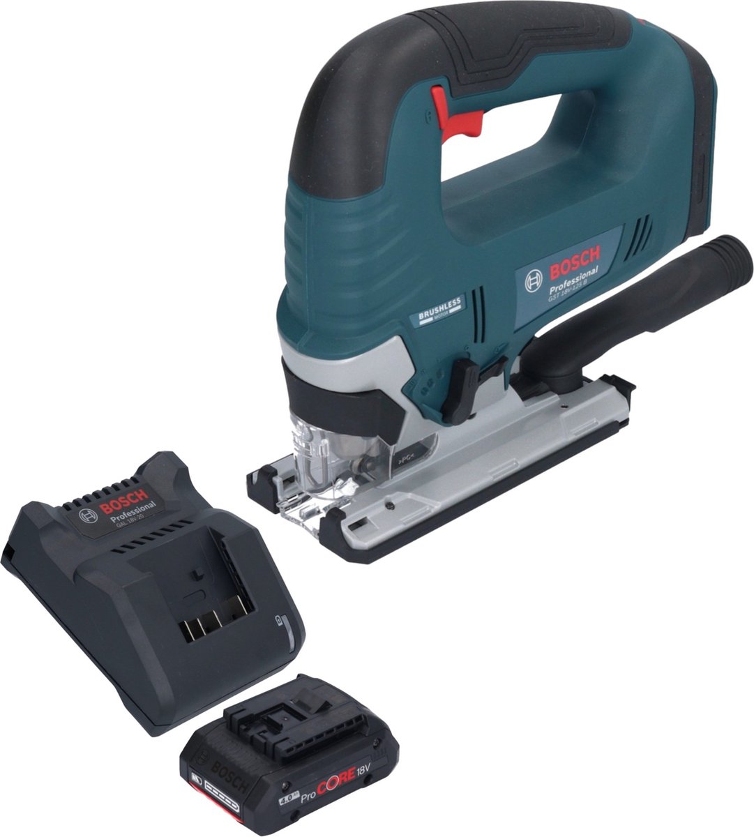 De Bosch GST 18V-125 B accudecoupeerzaag set 18V in één oogopslag