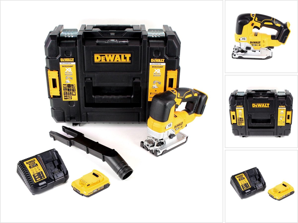 DeWalt DCS334 D1 accu-pendeldecoupeerzaag 18V + accu 2.0Ah + lader + TSTAK