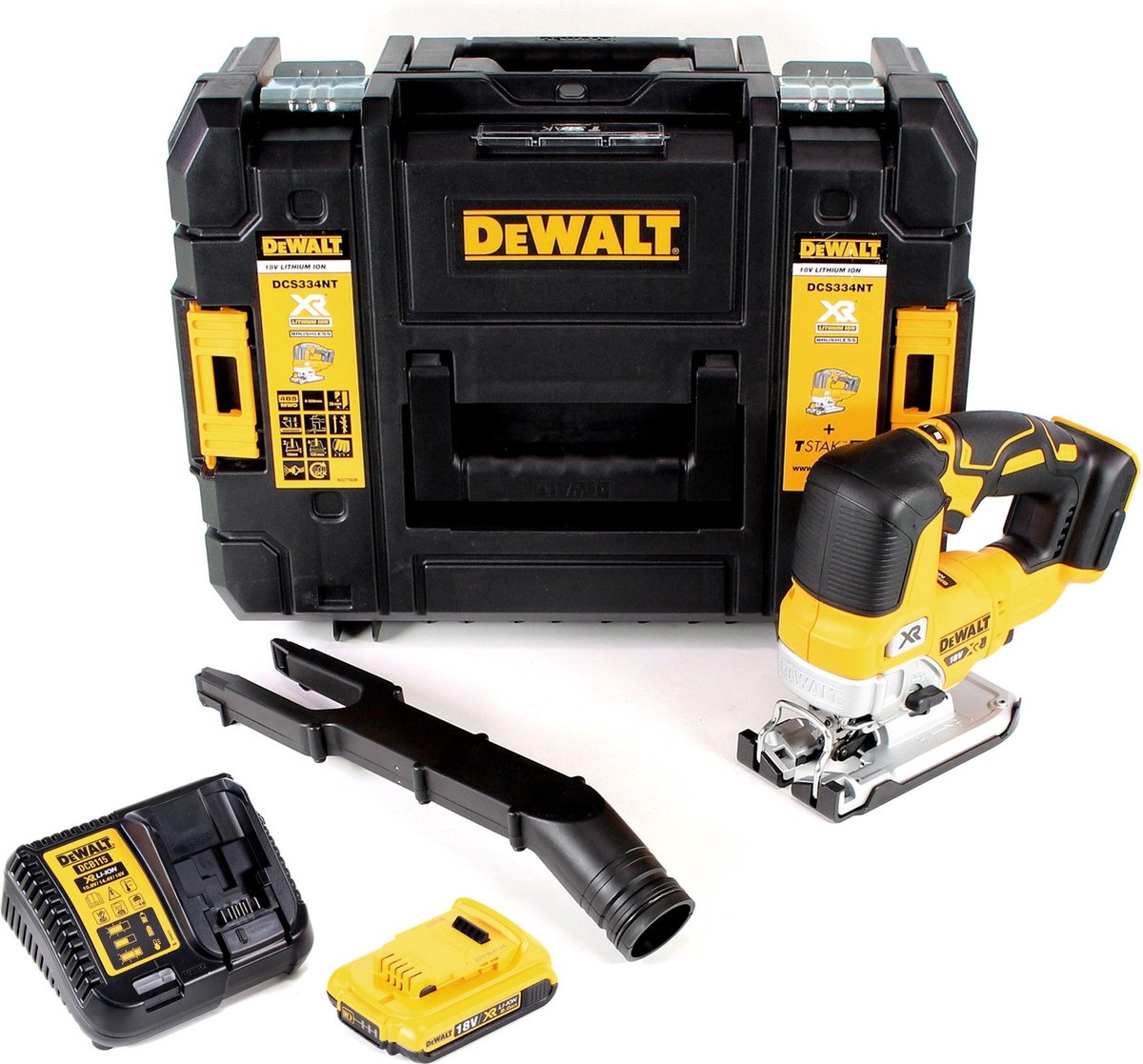 DeWalt DCS334 D1 accu-pendeldecoupeerzaag 18V + accu 2.0Ah + lader + TSTAK