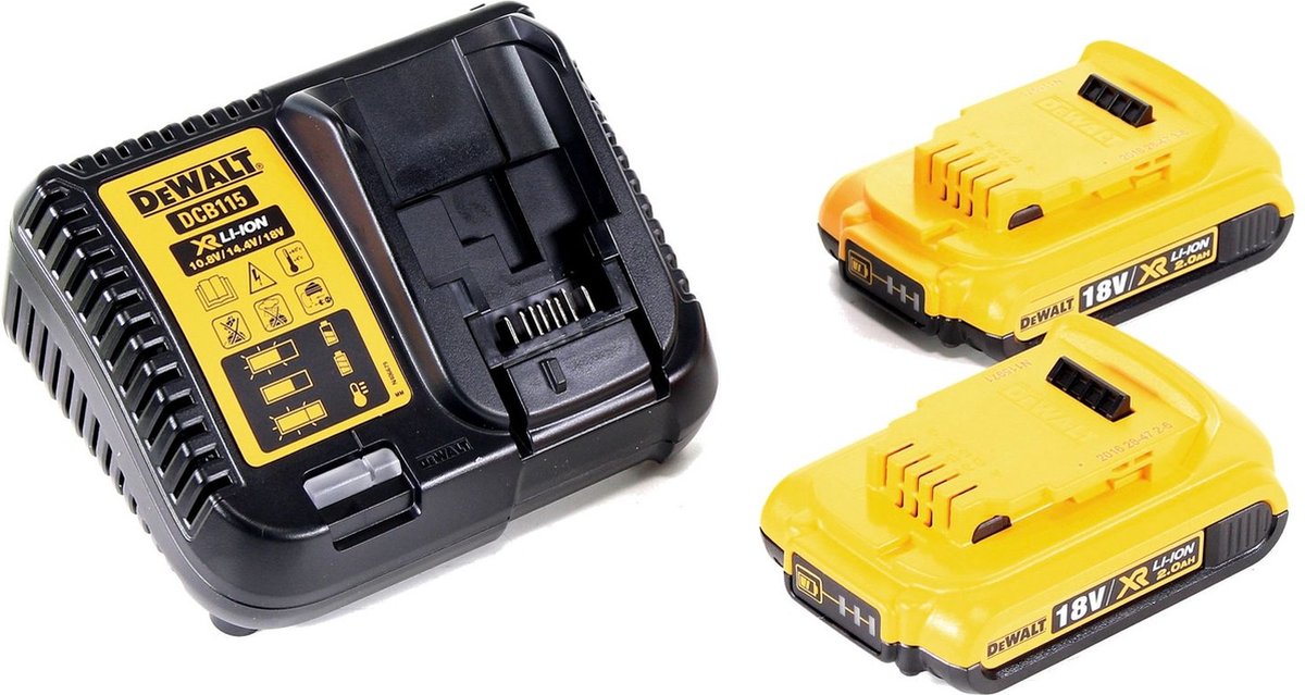DeWalt DCS334 D2 accu-pendeldecoupeerzaag 18V + 2 accu's 2.0Ah + lader + TSTAK