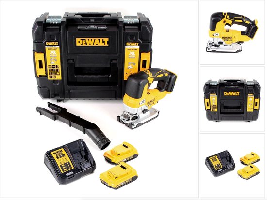 DeWalt DCS334 D2 accu-pendeldecoupeerzaag 18V + 2 accu's 2.0Ah + lader + TSTAK