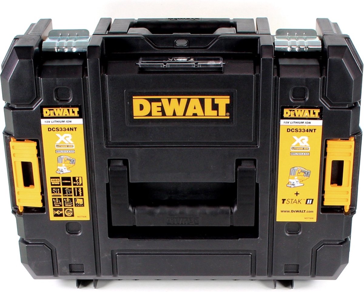 Wat vinden we goed aan de DeWalt DCS334NT accu-pendeldecoupeerzaag 18V 5.0Ah TSTAK