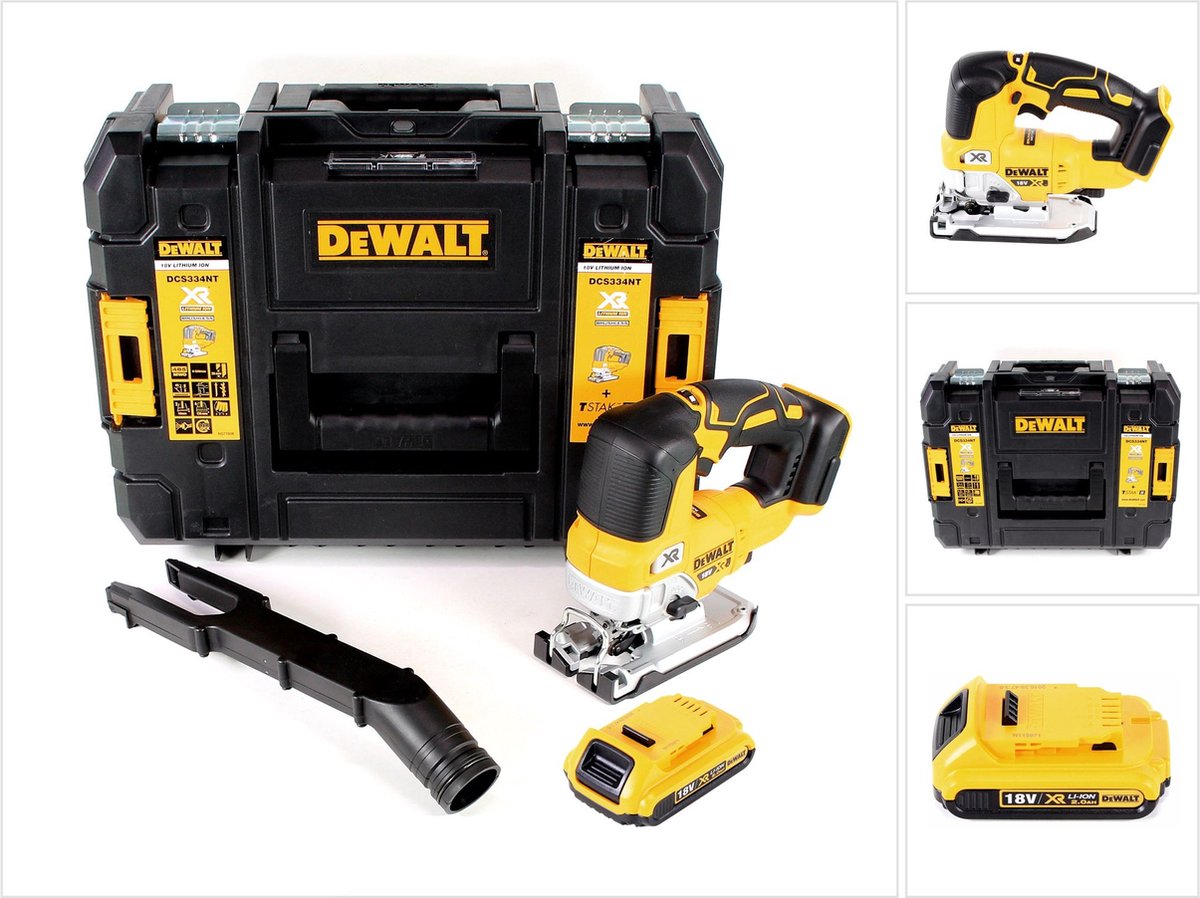 DeWalt DCS334NT accu-pendeldecoupeerzaag 18V borstelloos + 1x 2.0Ah accu + TSTAK zonder oplader