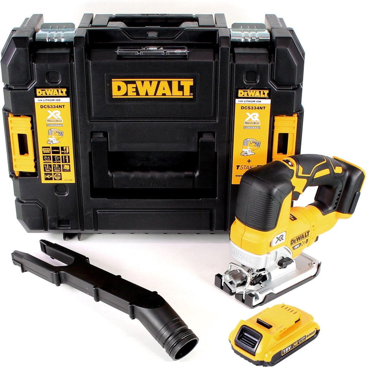 DeWalt DCS334NT accu-pendeldecoupeerzaag 18V borstelloos + 1x 2.0Ah accu + TSTAK zonder oplader