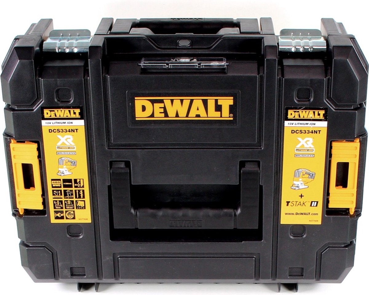 Wat vinden we goed aan de DeWalt DCS334P1 accu-pendeldecoupeerzaag 18V 5.0Ah TSTAK