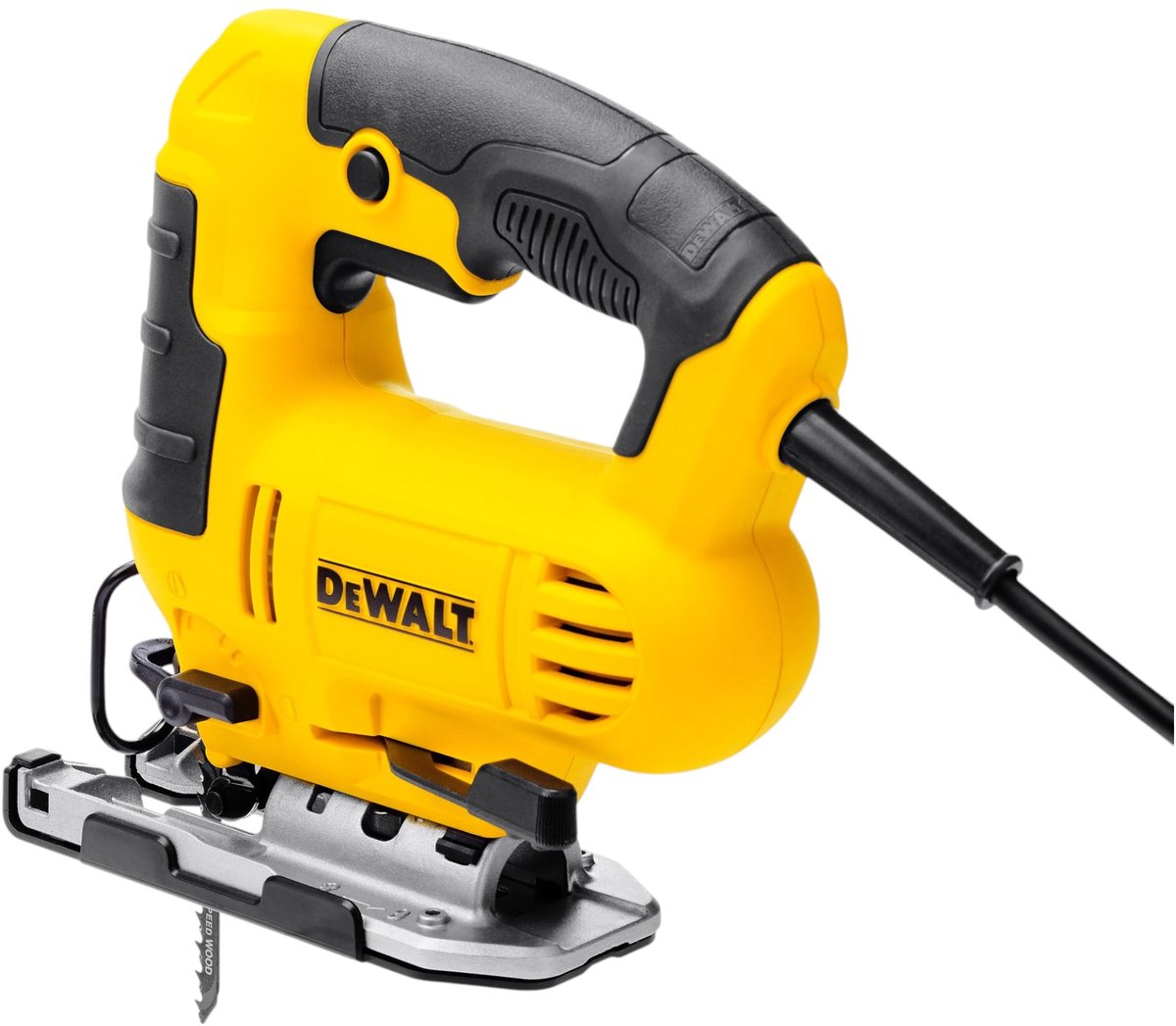 Wat vinden we goed aan de DeWalt DWE 349 Pendeldecoupeerzaag 650W