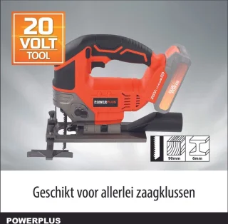 Dual Power POWDP25300 decoupeerzaag 20V zonder accu en lader