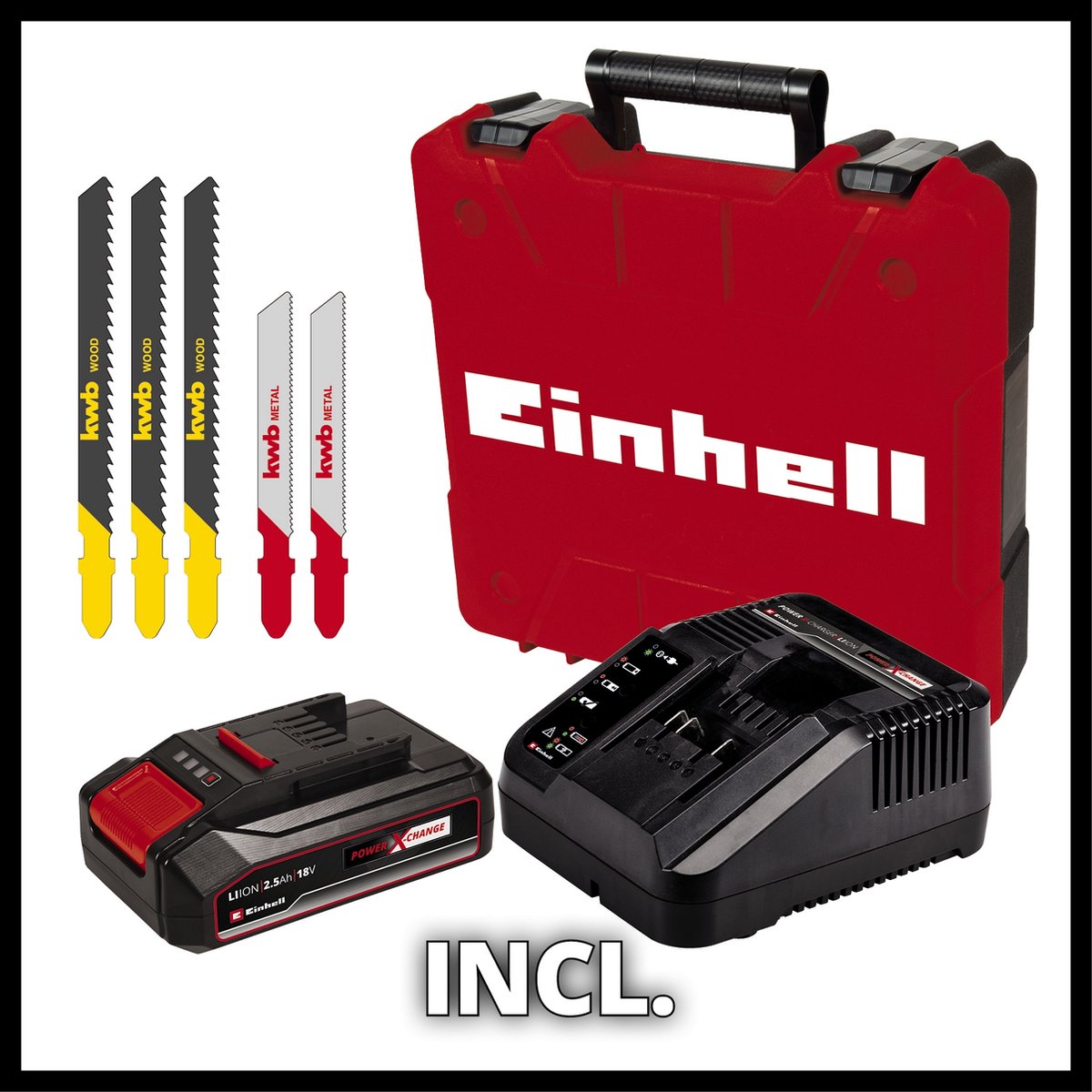 Einhell TC-JS 18 Li Kit Accu Decoupeerzaag Power X-Change 18V