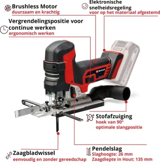 Einhell TP-JST 18/135 Li BL Solo Accu Decoupeerzaag