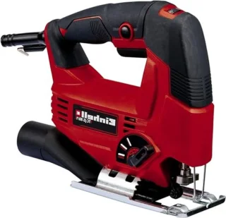 Elektrische Decoupeerzaag - Cirkelzaagmachine Houtzaag - Precisie Zagen - Pendel slag instelling - 80 mm zaagdiepte - Zwart Rood
